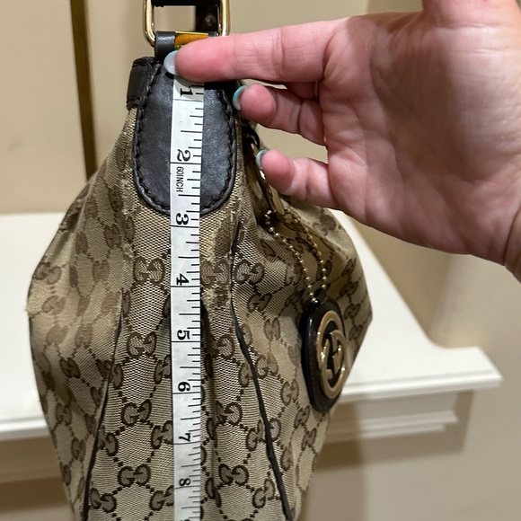 Gucci Brown Padlock GG interlocking Canvas Hobo - Picture 10 of 15